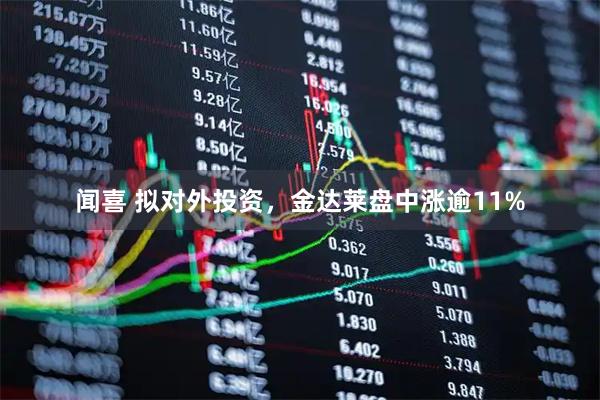 闻喜 拟对外投资，金达莱盘中涨逾11%